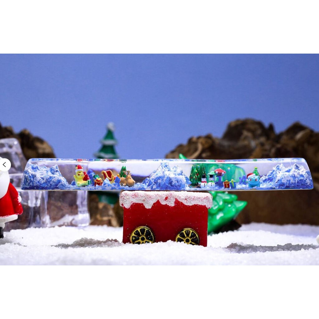 Spacebar Pokemon Giáng sinh, Keycap Pokemon giáng sinh, nút bàn phím cơ anime, bàn phím máy tính