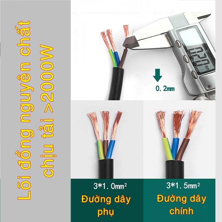 Dây nguồn Chuẩn VDE chia 2 đầu cắm C13