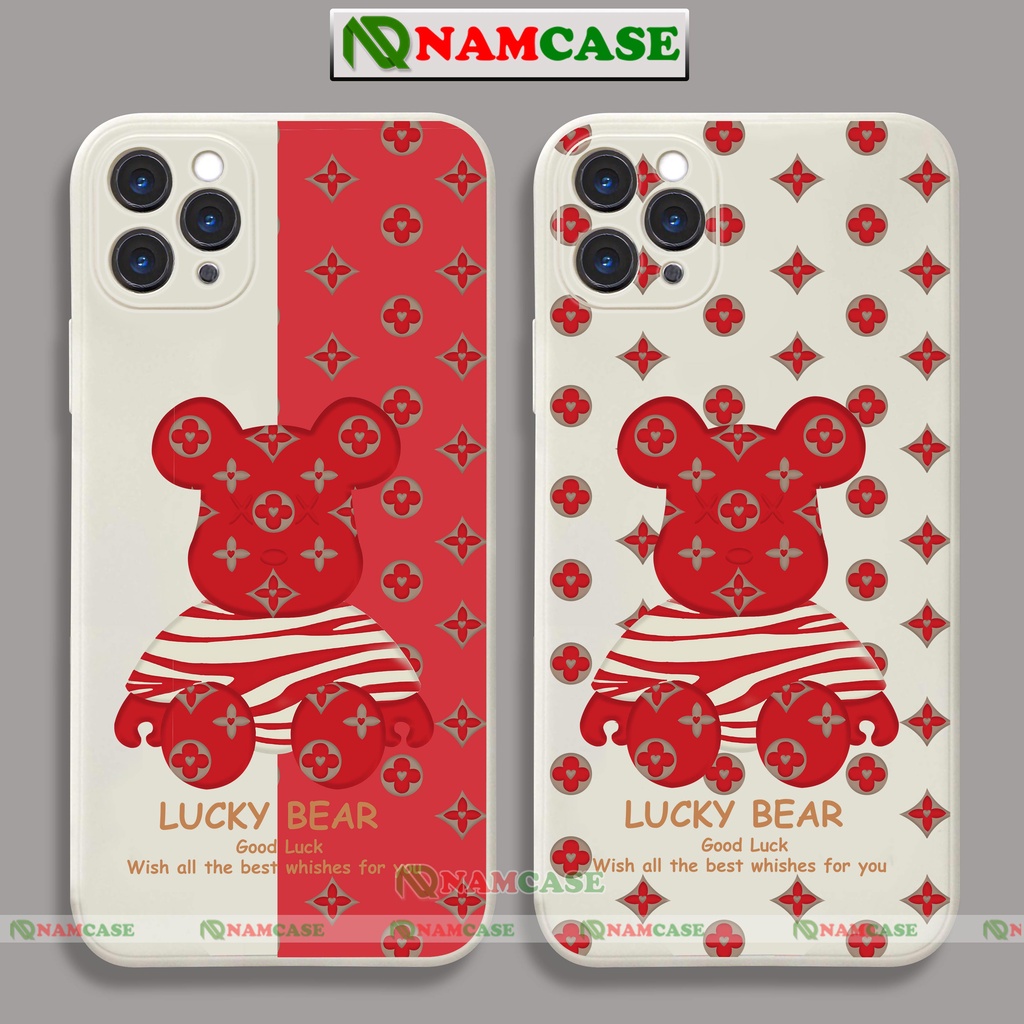 Ốp lưng điện thoại iPhone cặp đôi Gấu Bea cute dễ thươn cạnh viền vuông ip 6/6s/7/8/X/XS/XR/11/12/13/14 Pro Plus Max