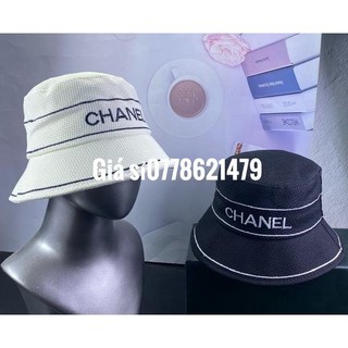 Mũ bucket kiểu dán hàn quốc - nón vành vải nhập thêu 2 mặt cha neo thời trang nữ