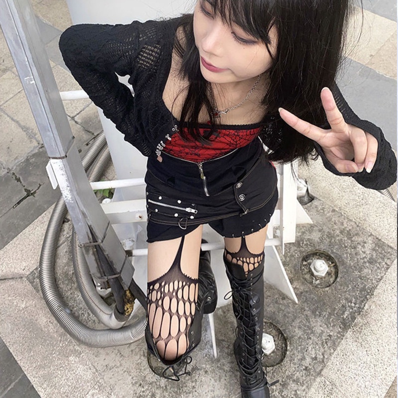 Quần tất lưới ren kiểu dáng sọc dọc thời trang cho nữ hàng Quảng Châu cao cấp