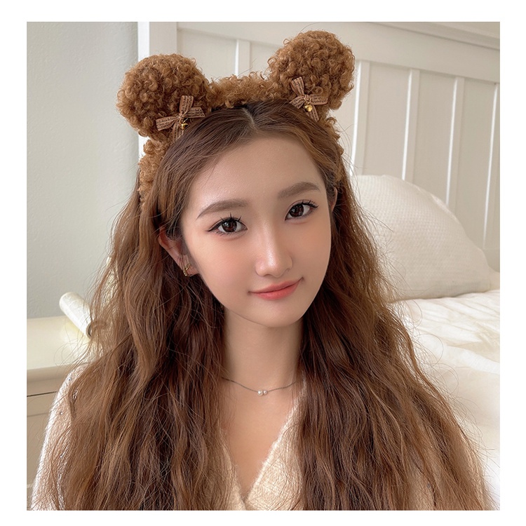 Băng Đô Cài Tóc Bằng Lông Nhung Phong Cách Công Chúa Dễ Thương Cho Nữ