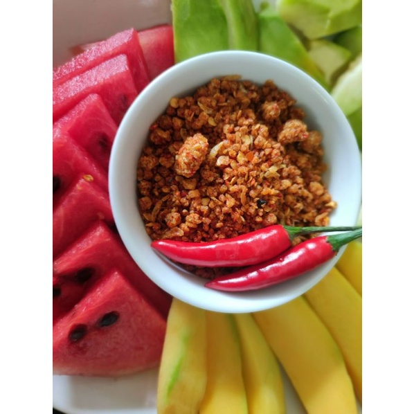 Muối tôm hạt to nhà làm,đậm vị tôm bao ngon hủ 500g