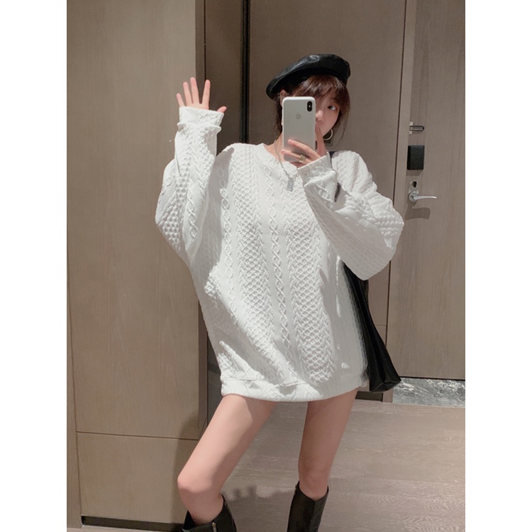 DIDIKA Áo sweater dáng rộng phong cách Hàn Quốc thời trang xuân thu mới