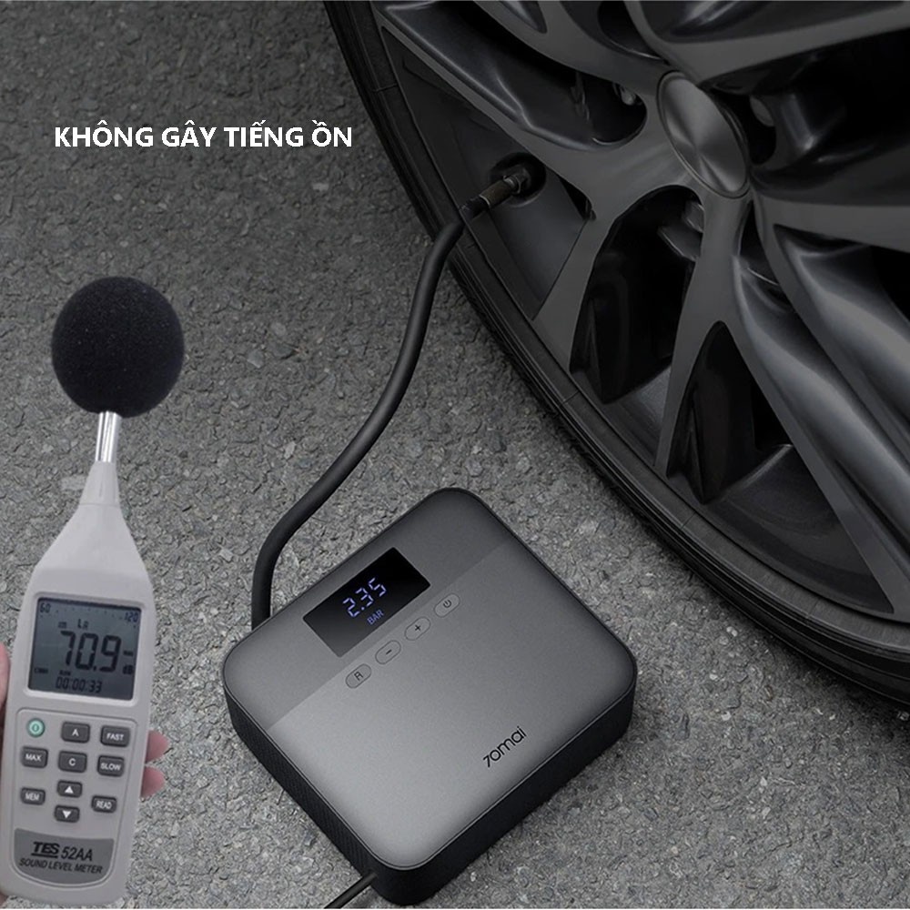 Máy Bơm Lốp Ô Tô Tự Động Xiaomi 70MAI Midrive TP03 Nhỏ Gọn Mini Bơm Khoẻ - 70mai Air Compressor Lite - Bảo Hành 12 Tháng