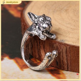 Nhẫn hình mặt chó Bull độc đáo