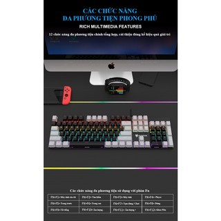 BÀN PHÍM CƠ CHƠI GAME XUNFOX K50 (Xám Đen)
