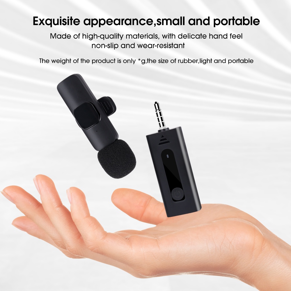 Micro Cài Áo Không Dây 3.5mm Ghi Âm K35 Chống Ồn Đa Hướng Cho Điện Thoại Thông Minh / Máy Ảnh AUX