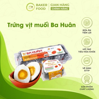 Trứng Vịt Muối Ba Huân Hộp 4 quả 250g - Baker Food