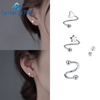 Khuyên Tai Dạng Xoắn Bằng Thép Titan Không Gỉ Fantastic789