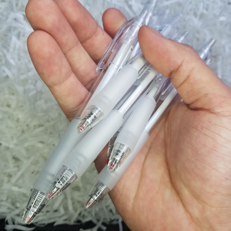 Bút gel Deli văn phòng sinh viên thiết kế vỏ trong suốt ngòi 0,5mm mực đen A057B-01