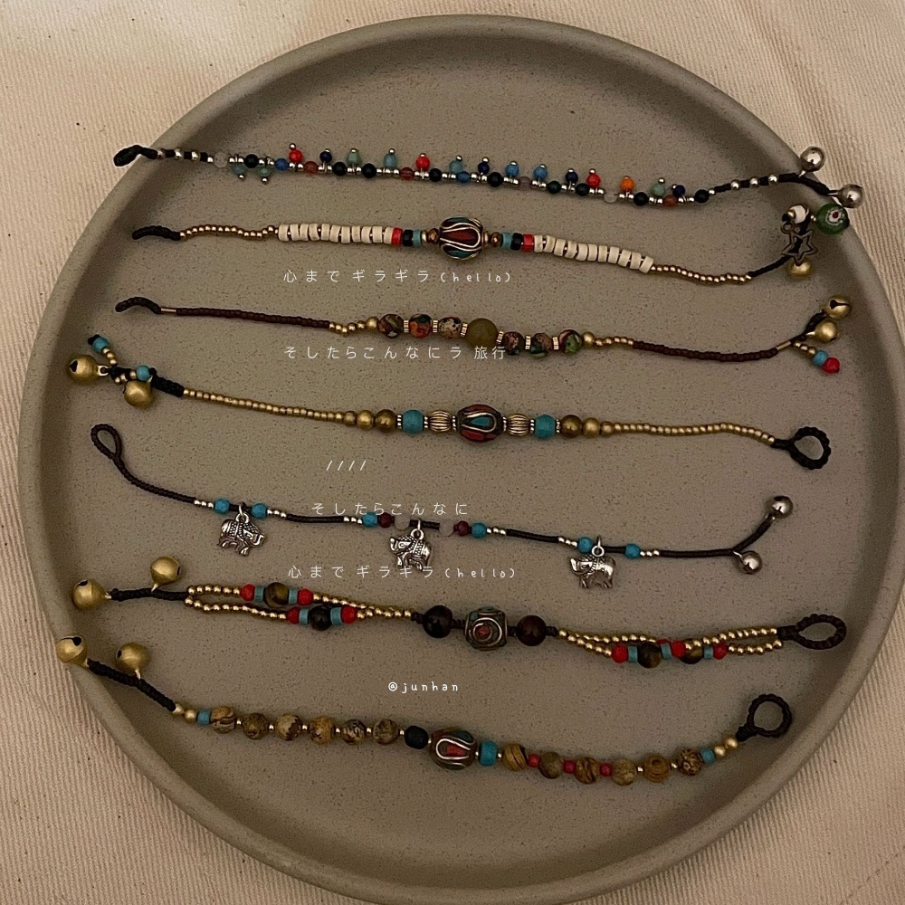 Vòng Tay Chuỗi Hạt Đá Tự Nhiên Phong Cách Retro Trung Hoa Mới