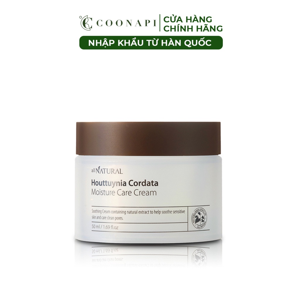 Kem Dưỡng Diếp Cá Cấp Ẩm, Dưỡng Trắng, Chăm Sóc Da Mụn Nhạy Cảm All Natural Houttuynia Cordara Moisture Care Cream 50ml