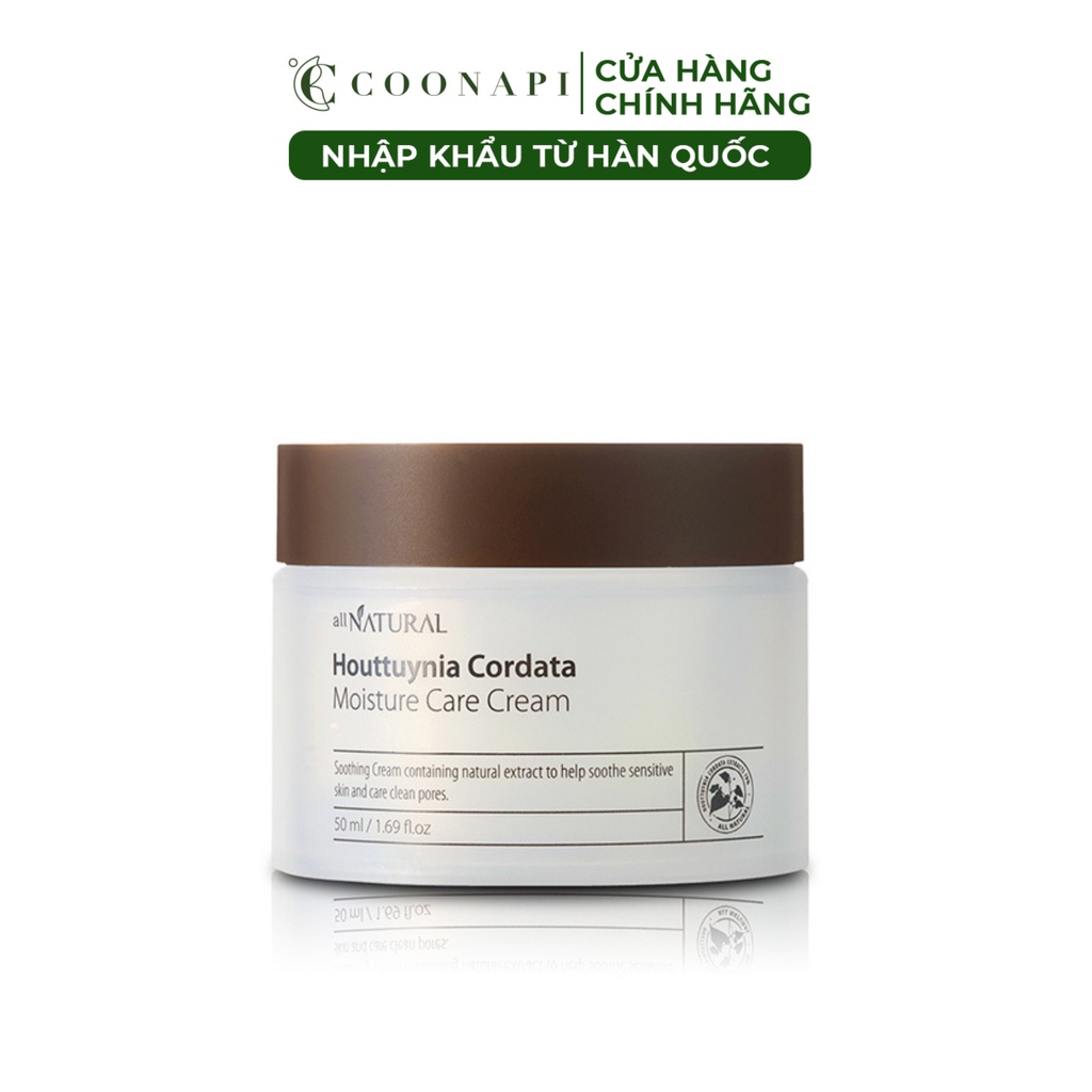 Kem Dưỡng Diếp Cá Cấp Ẩm, Dưỡng Trắng, Chăm Sóc Da Mụn Nhạy Cảm All Natural Houttuynia Cordara Moisture Care Crem 50ml