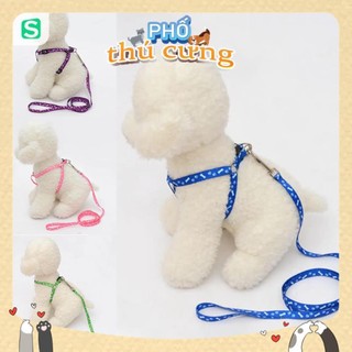Dây dắt chó mèo thú cưng dạng yếm 1cm ( <5kg)