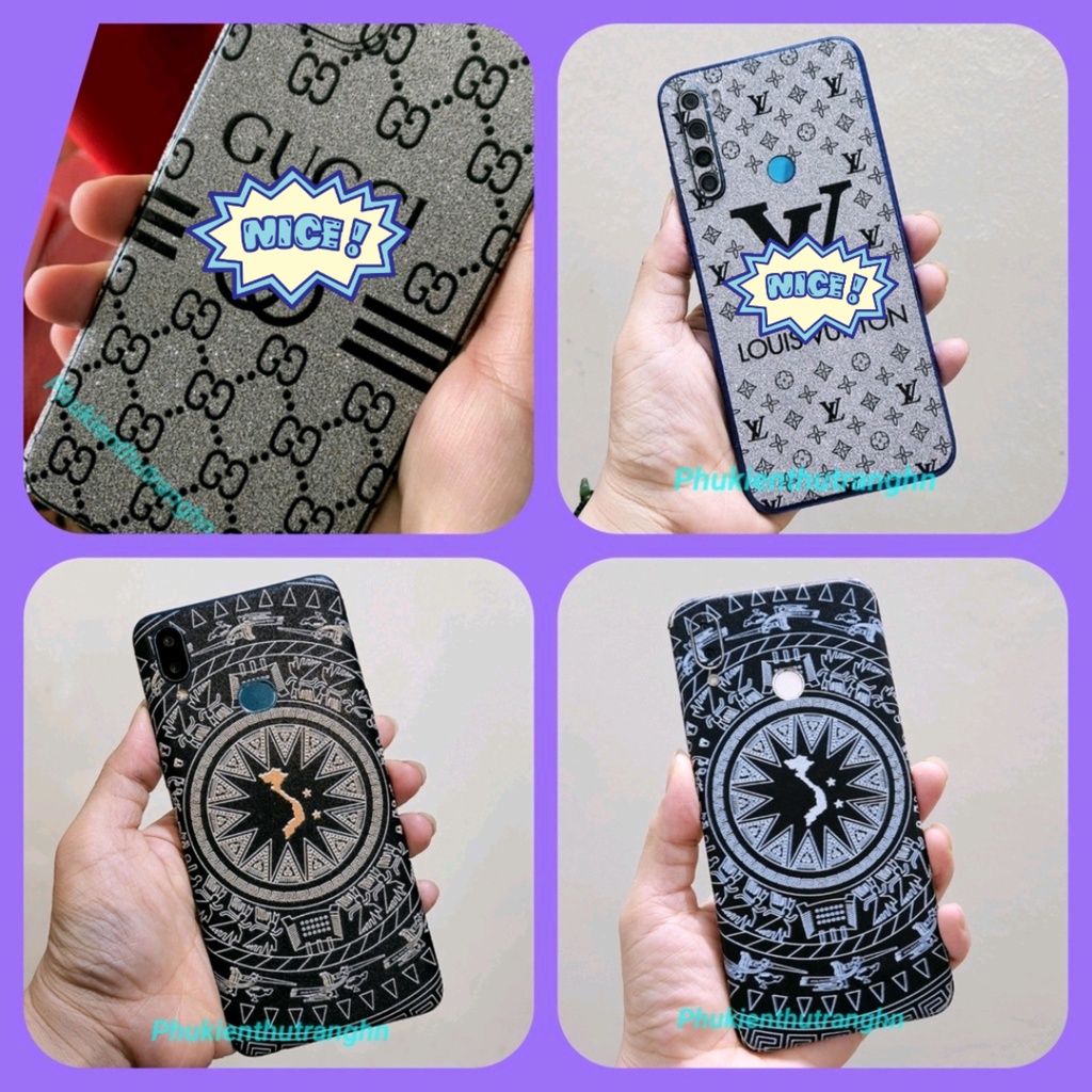 Dán skin mặt lưng trống đồng vân nổi 3D - mặt lưng kim tuyến in logo Xiaomi 11T 11T Pro Mi 10T 10T Pro K30 Pro K30 Ultra