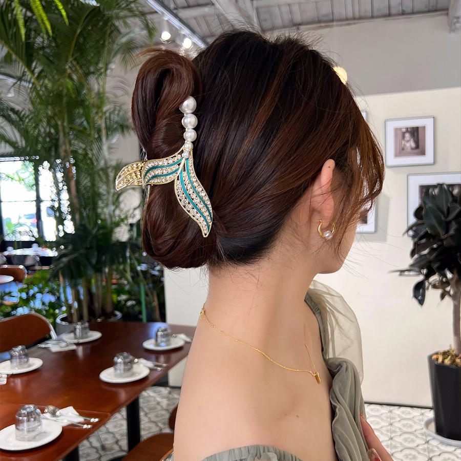 Kẹp Tóc Đính Đá Và Ngọc Trai Nhân Tạo Thời Trang