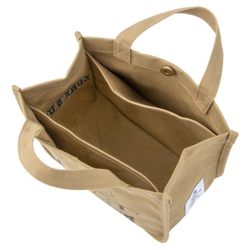 Yadou Túi Xách Tay Bằng Vải Canvas In Hình Snoopy Dễ Thương Có Ngăn Đựng Hộp Cơm Trưa