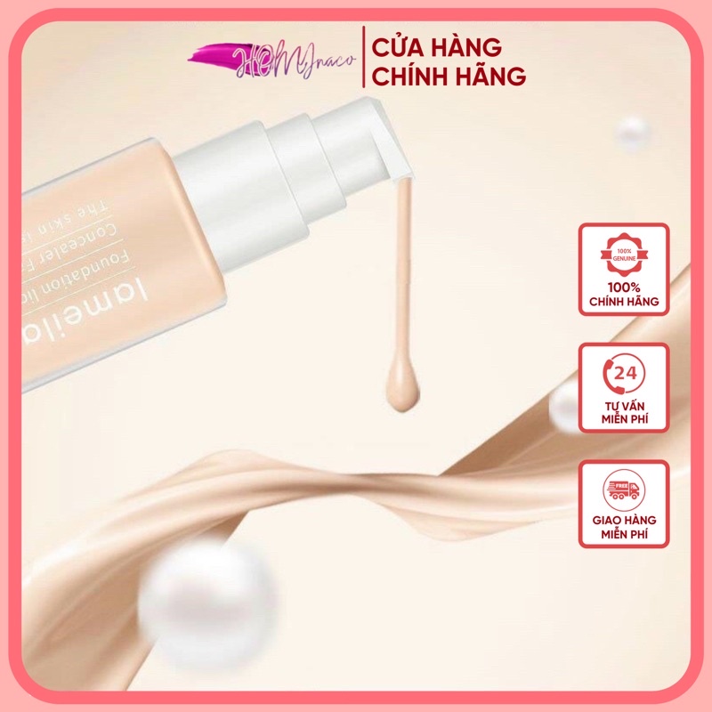 Kem nền Che phủ khuyết điểm thần thánh cho da mặt Makeup tự nhiên LAMEILA BB nắp tròn NO3333