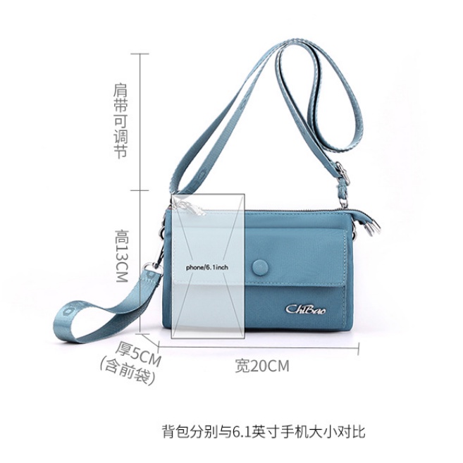 Túi Đeo Chéo 4 Ngăn Chống Thấm Nước Thời Trang Dành Cho Nữ