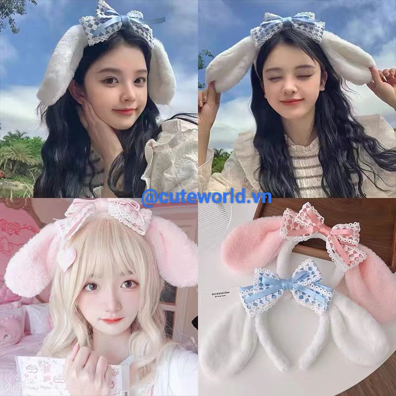 Băng Đô Lolita Phối Lông Hình Cinnamoroll Melody Pacha