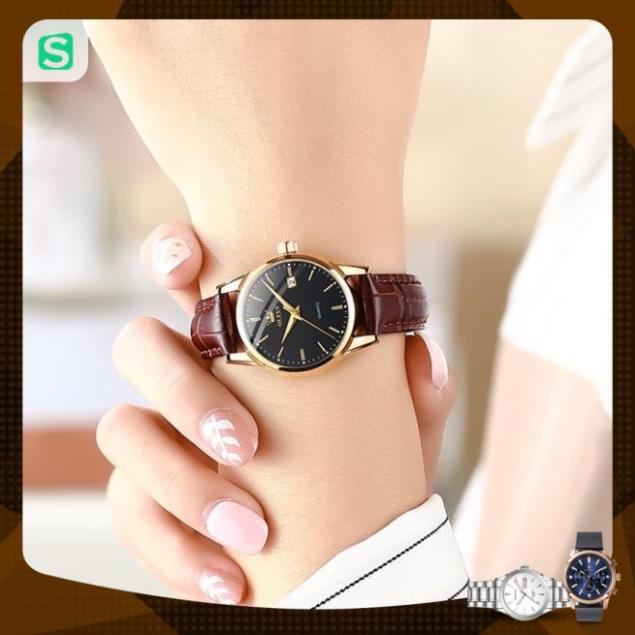 Đồng Hồ OLEVS 6898 Chống Thấm Nước Kiểu Dáng Thời Trang Cho Nữ dây da đẹp giá rẻ