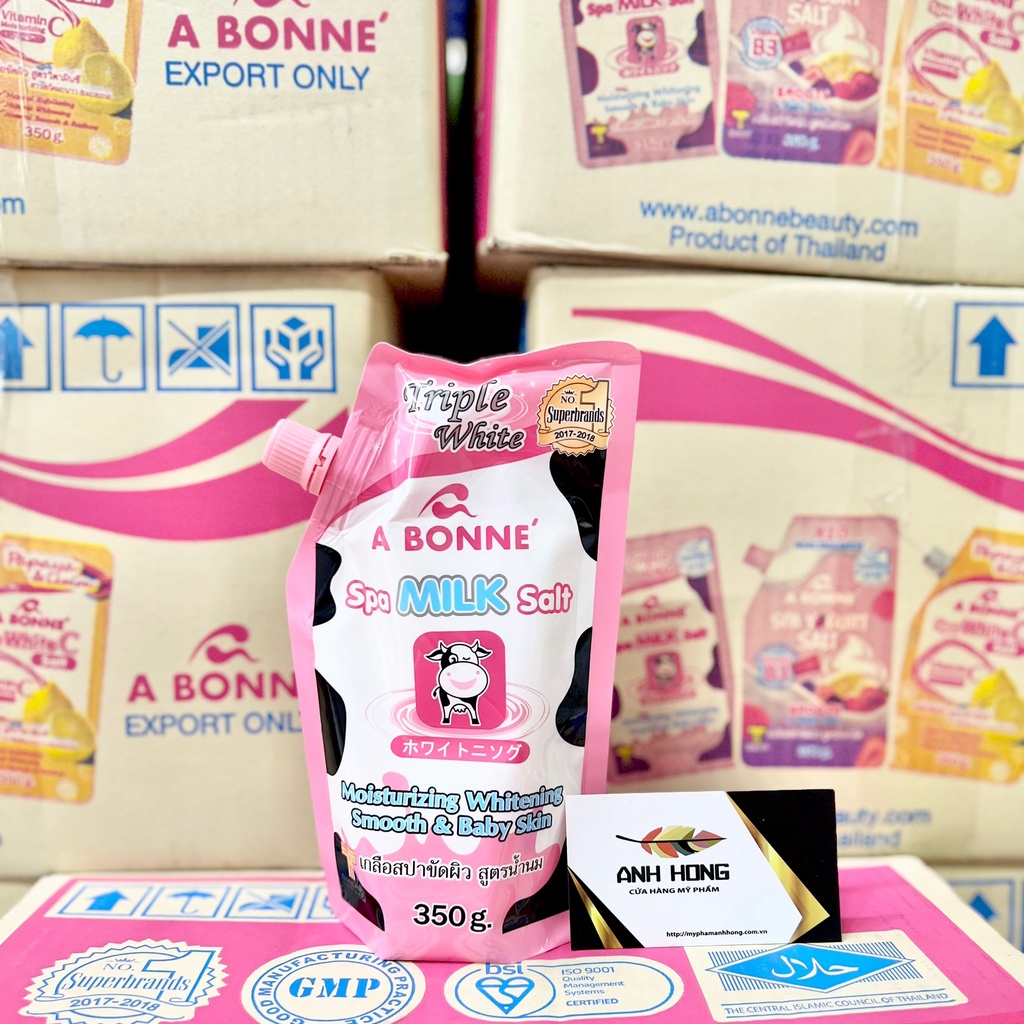 Sỉ 10 Gói - Muối Tắm Sữa Bò Tẩy Tế Bào Chết A Bonne Spa Milk Salt 350g