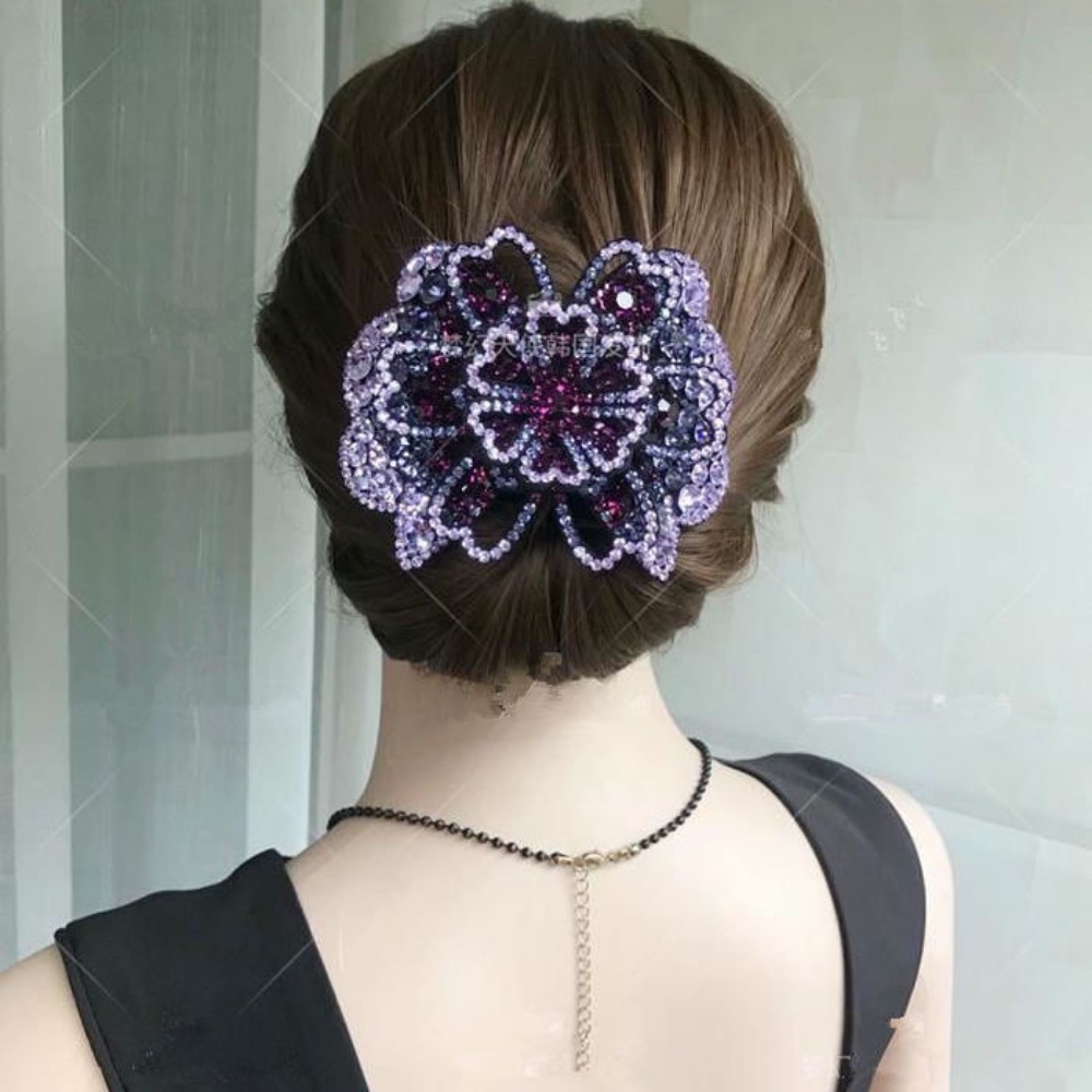 Kẹp Tóc Hình Hoa Đính Đá Sang Trọng Cho Nữ