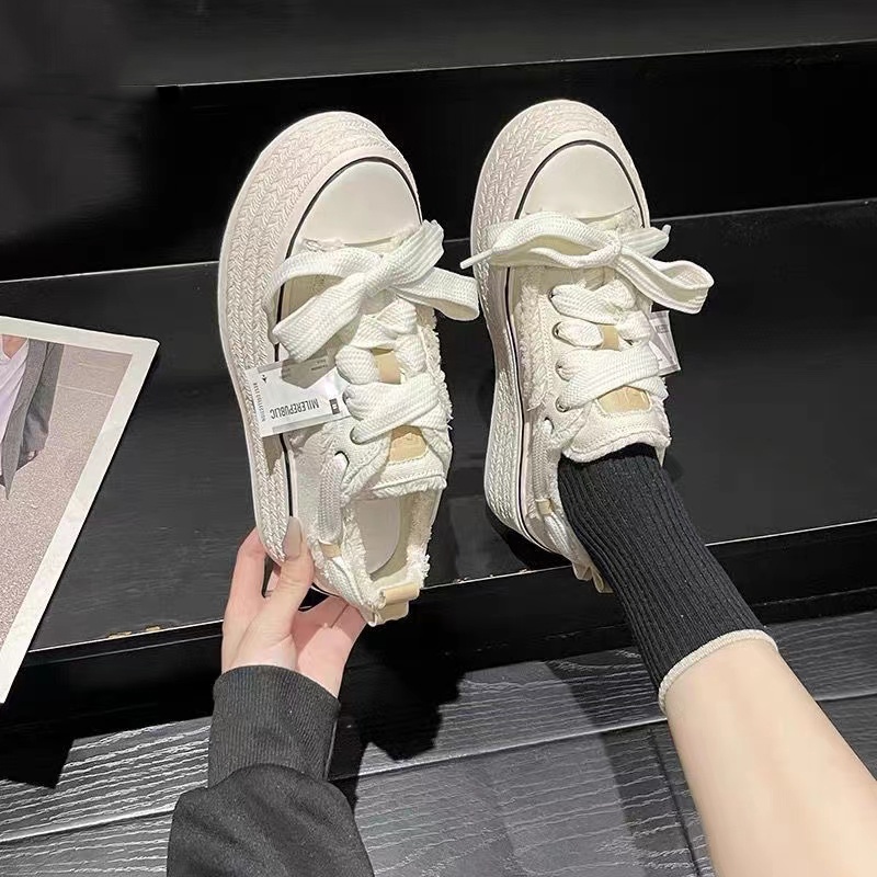 Giày Thể Thao canvas Đế Dày Thời Trang Hàn Quốc Dành Cho Nữ