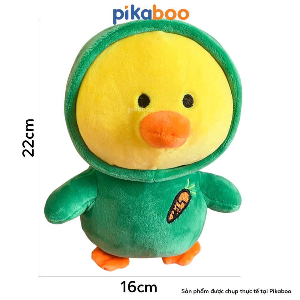Gấu bông vịt vàng mặc quần áo cao cấp Pikaboo co giãn mềm mịn siêu dễ thương cho bé