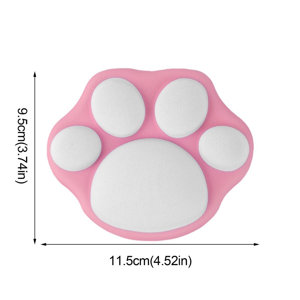 Đệm Kê Tay Sử Dụng Chuột Hình Bàn Chân Mèo 3D Bằng Xốp Chống Trượt