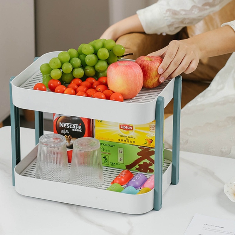 Giá Đỡ Đựng Mút Rửa Trái Cây Hai Tầng Ráo Nước Siêu Tiện Lợi Dành Cho