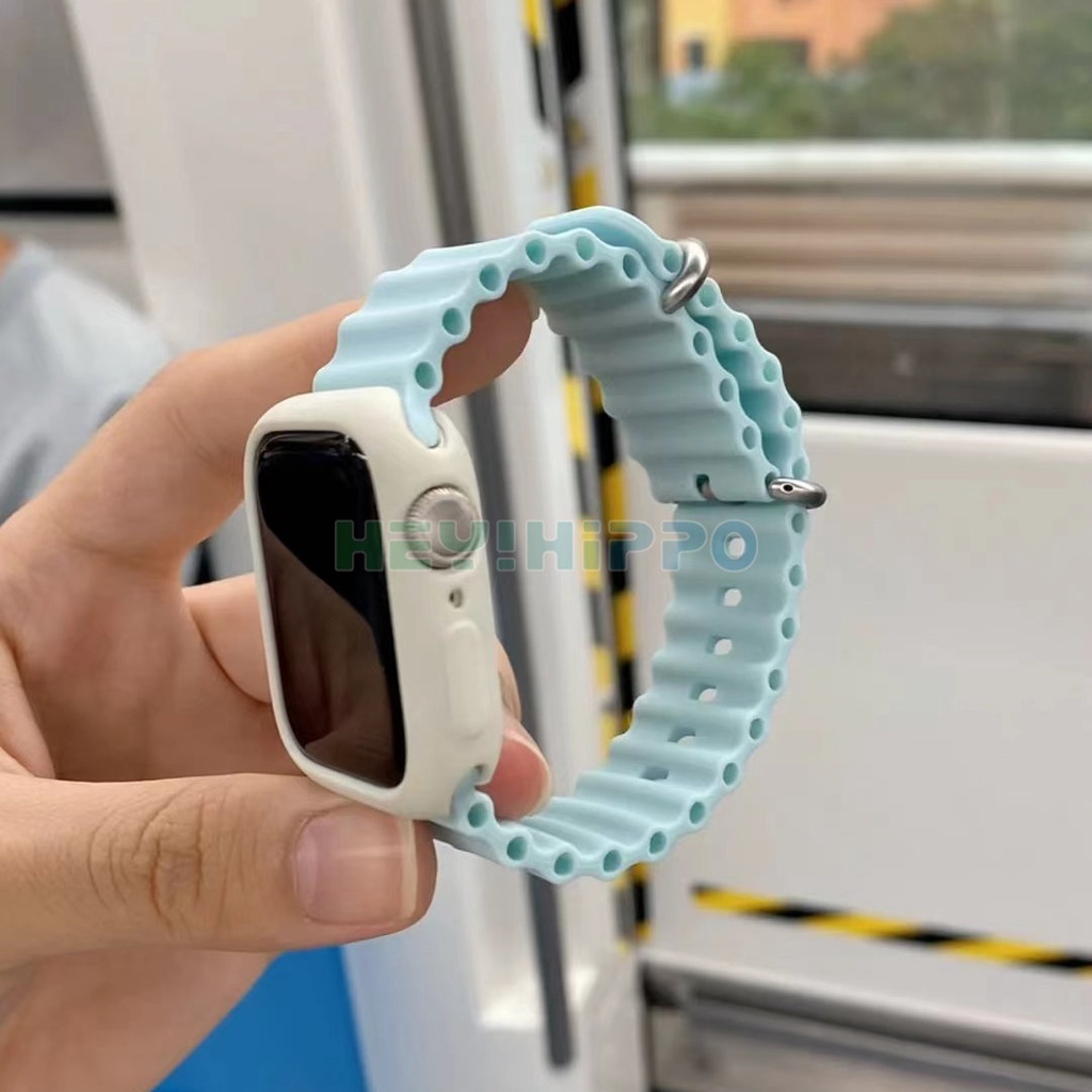 Dây Đeo Đồng Hồ Bằng Silicone 2022 Cho iwatch ultra 8 7 41MM 45MM 49MM 6 / 5 / 4 / 3 40mm 44mm 38mm 42mm
