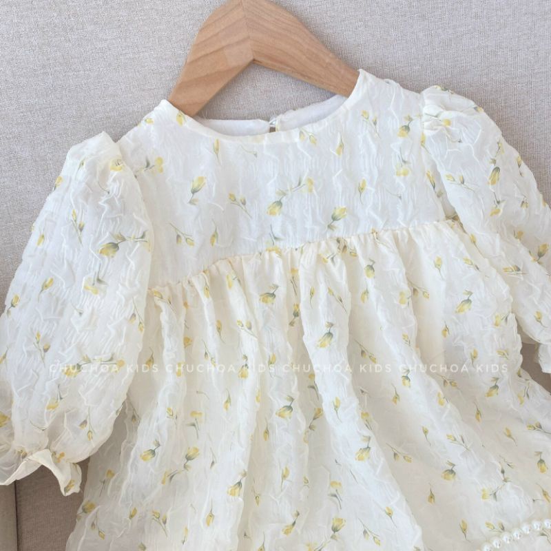 Váy babydoll thu đông dài tay cho bé gái từ 1-5 tuổi