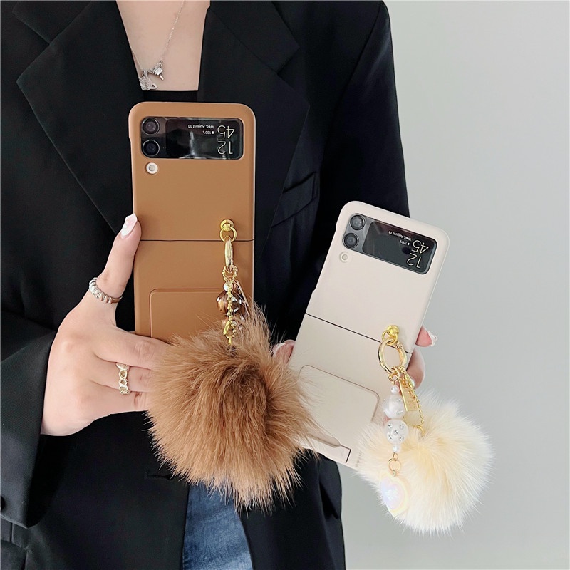 Ốp Điện Thoại Nắp Gập Chống Sốc Có Mặt Dây Đeo Dễ Thương Cho Samsung Galaxy Z Flip 4 Z Flip 3 Z Flip 4 Z Flip 3 Flip 3