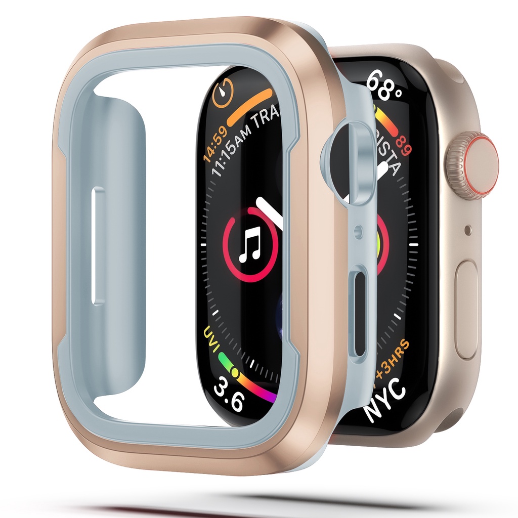 Khung Kim Loại Bảo Vệ Toàn Diện Cho Đồng Hồ Thông Minh Apple Watch 41MM 45MM 40MM 44MM Iwatch Series 7 6 SE 5 4