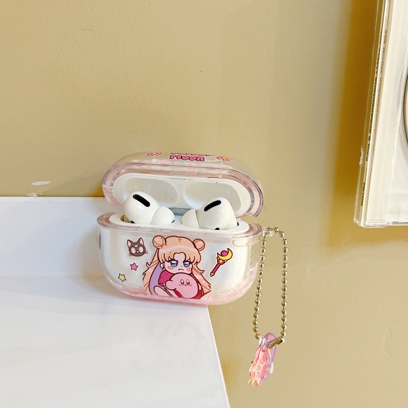 Vỏ Bảo Vệ Hộp Sạc Tai Nghe AirPods 1 2 3 Pro Chống Rơi Chống Sốc Hình Thủy Thủ Mặt Trăng Dễ Thương