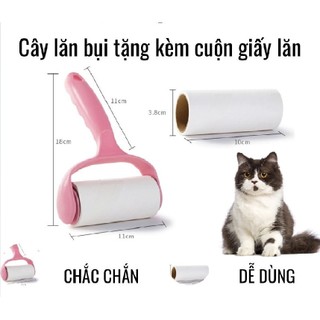 Cây lăn lông chó mèo kèm lõi - Cây lăn bụi bẩn lông tóc trên quần áo thảm sofa tiện lợi