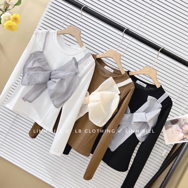 ÁO KIỂU GIẢ LEN NƠ NGỰC BÁNH BÈO MS12230