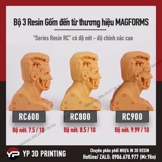 [Nhựa in 3D Resin Gốm Đỏ RC800] MAGFORMS Red Ceramic Resin 1000ml (RC800)