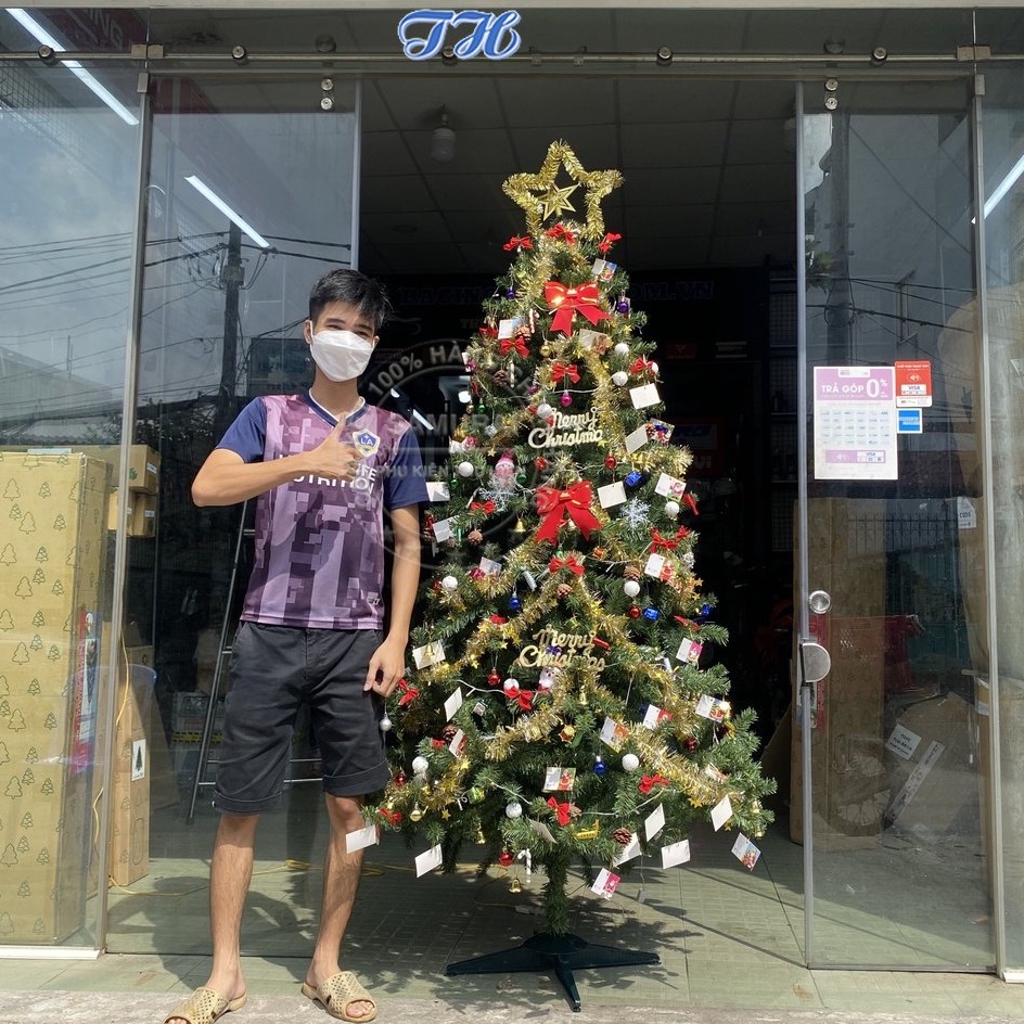 ( Hỏa tốc HCM ) Cây thông noel 1M5, 1M8,  2m trang trí giáng sinh