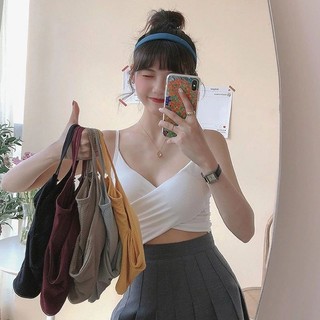 Áo bra nữ thun mềm mịn vạt chéo 028