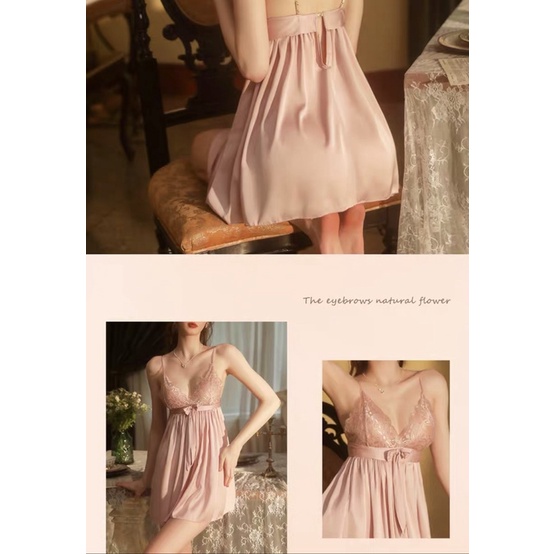 Hàng loại 1 SX885 - VÁY NGỦ LỤA PHỐI REN MỀM MẠI Che tên sản phẩm -Camluu99