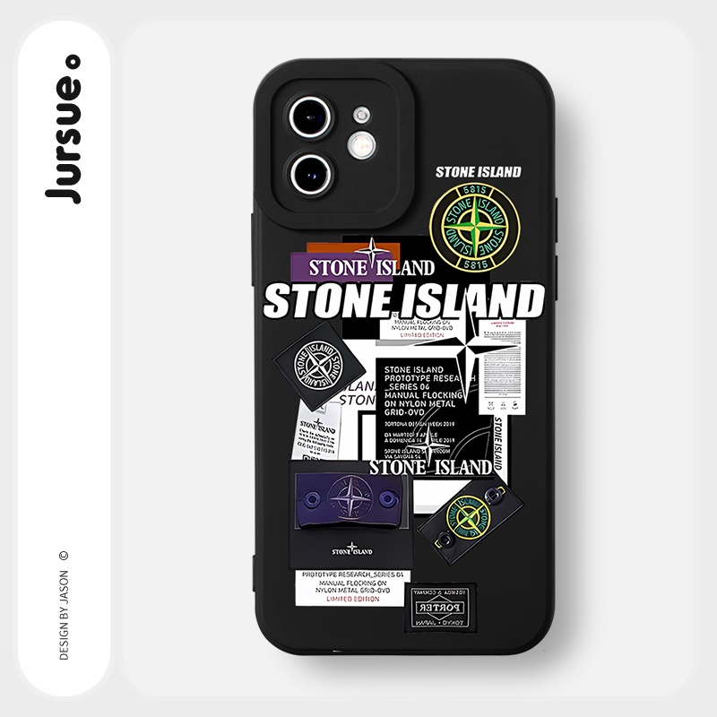 Ốp lưng JURSUE mềm chống bẩn hình ngầu độc lạ nam đen Cho iPhone 14 13 12 11 Pro Max SE 2020 X XR XS 8 7 ip 6S 6 Plus Y2440