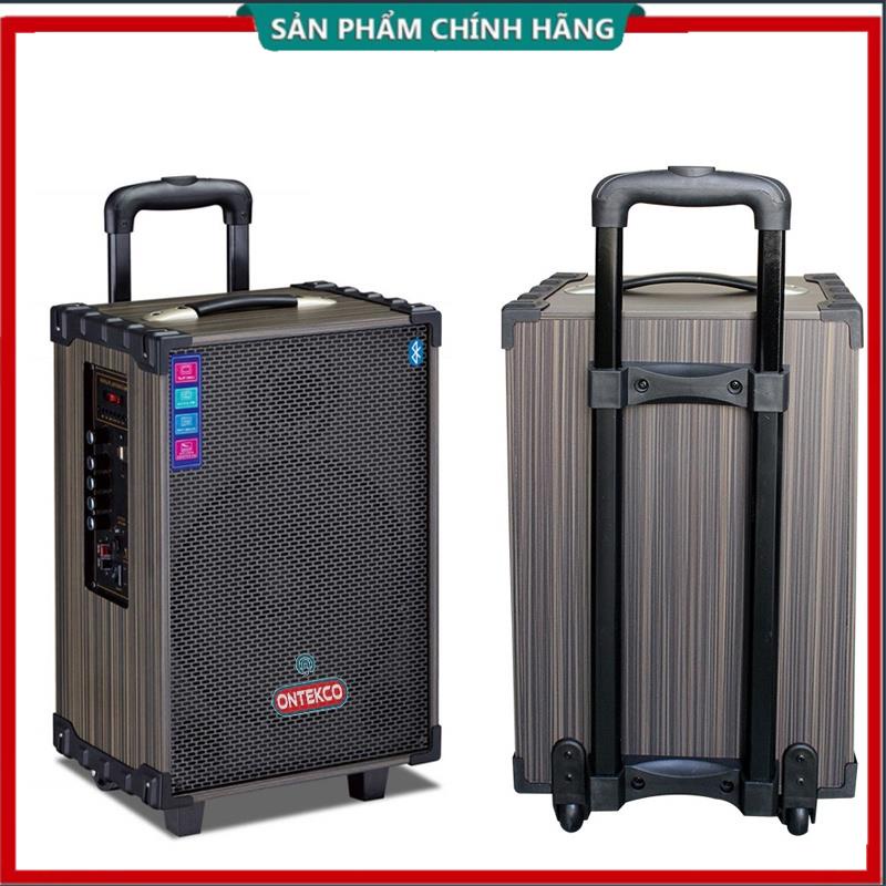 Loa kéo bluetooth Ontekco 8001 bass 20 di động Tặng kèm 1 mic không dây,Thùng gỗ cao cấp - Bảo hành 12 tháng chính hãng