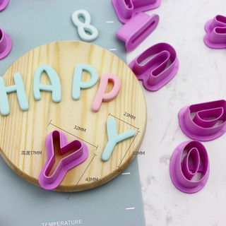 Khuôn chữ fondant cake, đất sét