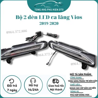 Vios 2019 2020, bộ 2 đèn led calang, led mý có xihan chạy đuổi cực chất