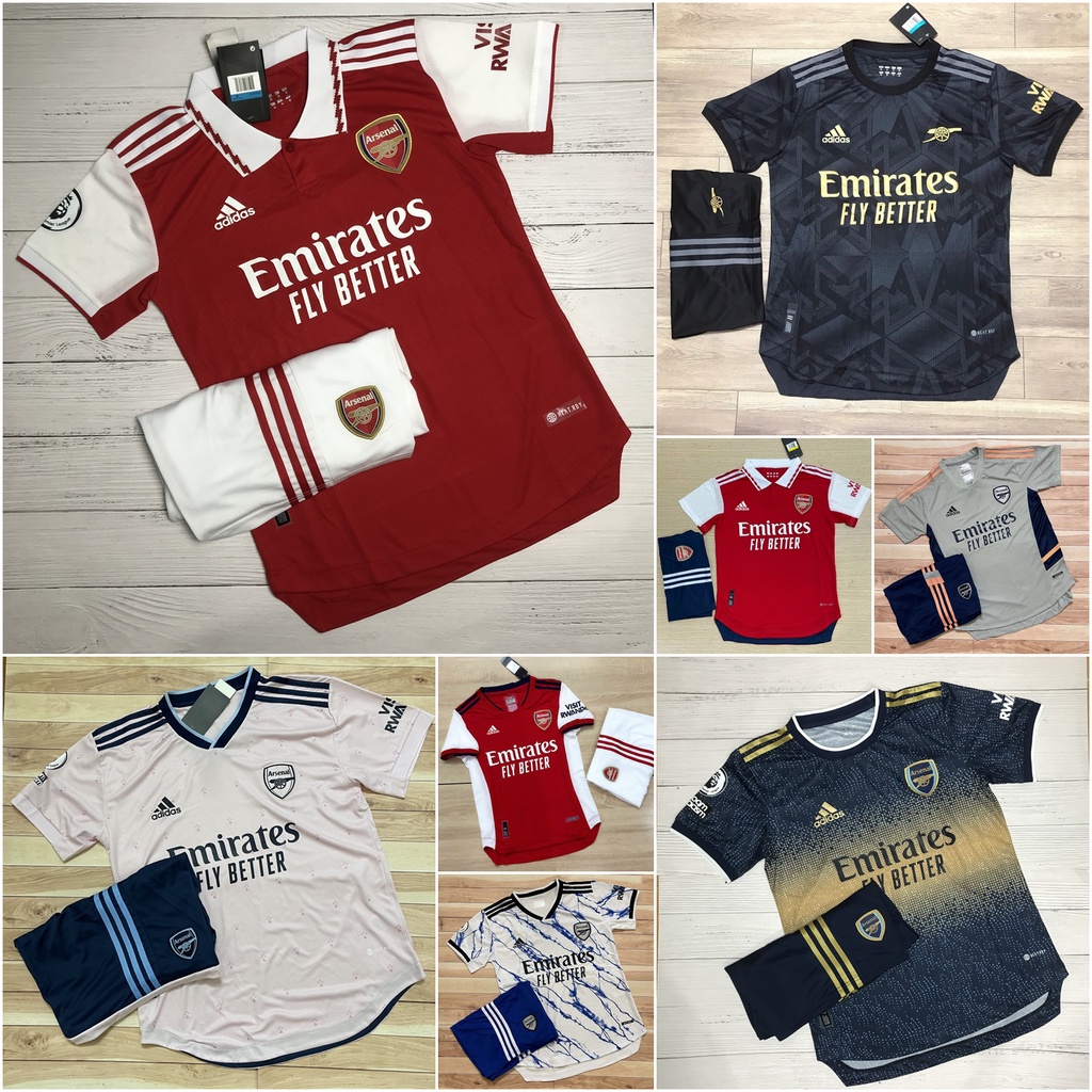 Áo Bóng Đá-Quần Áo Bóng Đá Câu Lạc Bộ Arsenal -Mẫu 2022 - Chất Polyeste - VẢI GAI Thái