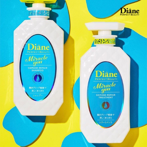Combo 4 Dầu gội xả + Serum + Mặt nạ tóc dành cho tóc nhuộm tẩy Diane Miracle You Damage Repair & Treatment 450ml*2