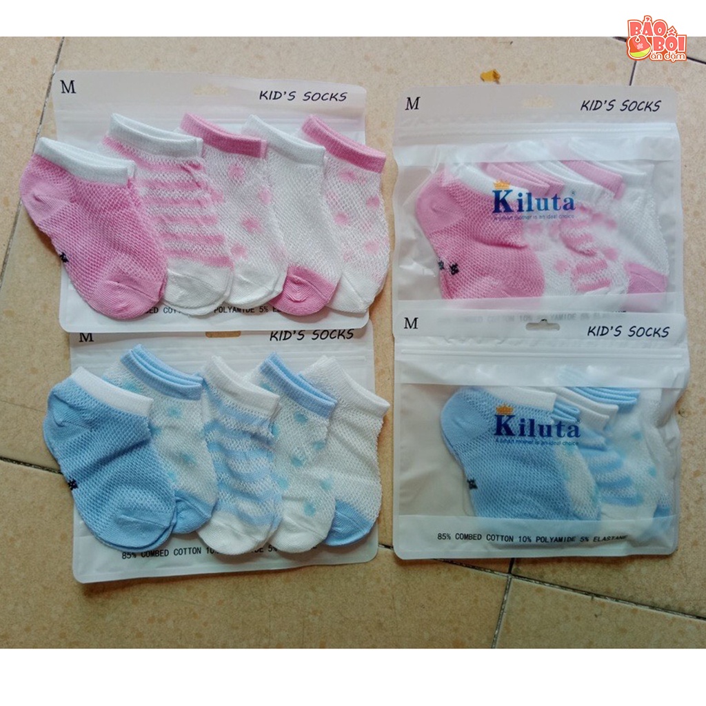 Set 5 đôi tất lưới KILUTA xuất hàn , mềm mịn cho bé
